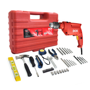 DCK KZJ04-13 TALADRO PERCUTOR (1/2″) 500 W+ 40 ACCESORIOS