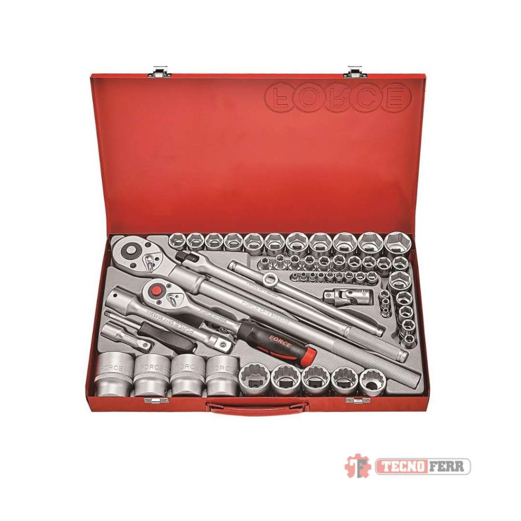 Juego de 65 piezas, copas y accesorios cuadrantes 1/4″, 1/2″ & 3/4 en ...
