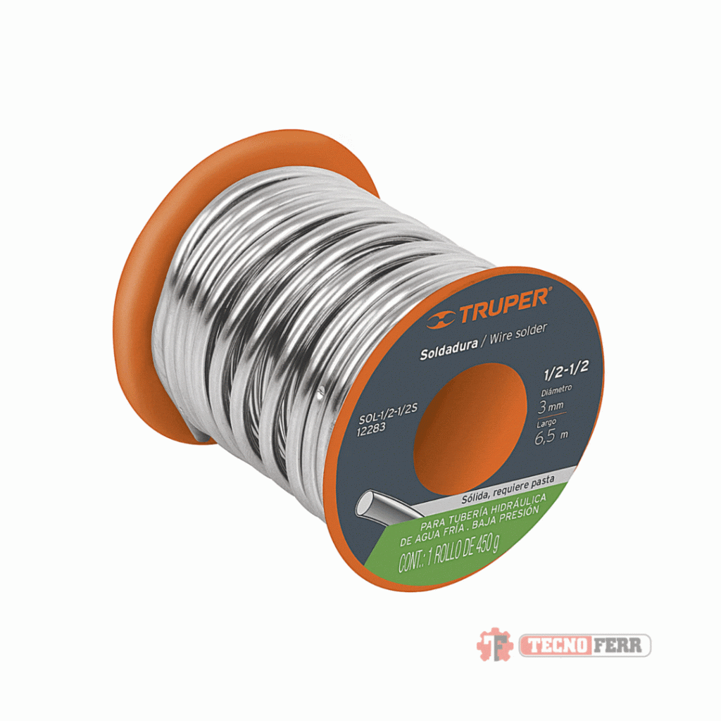 Soldadura solida 1/2-1/2, 450G para tubería de baja presión, Truper ...
